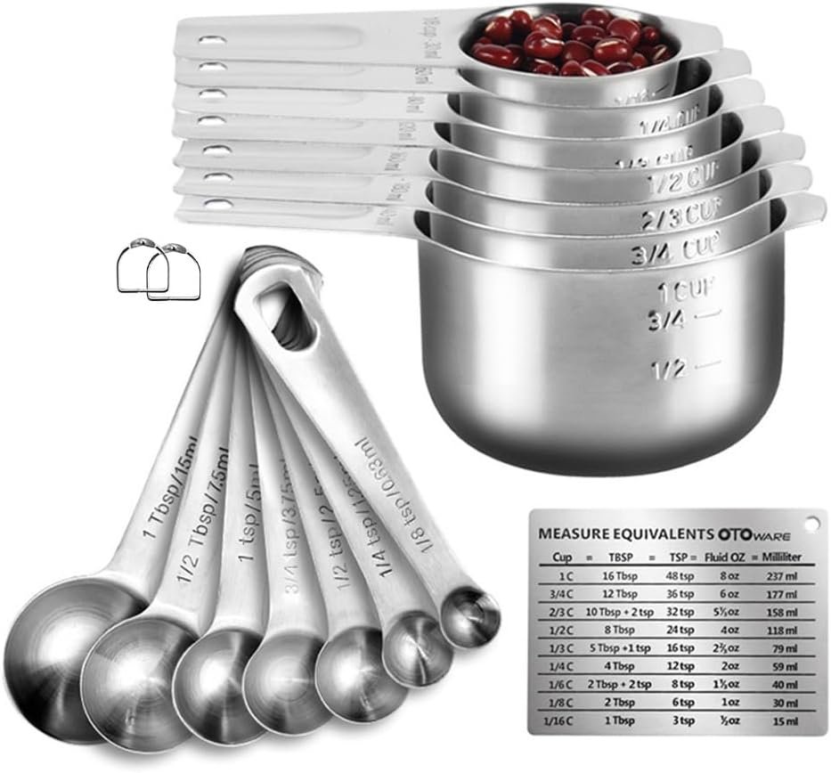 Juego de tazas medidoras de acero inoxidable KUBEMUEG