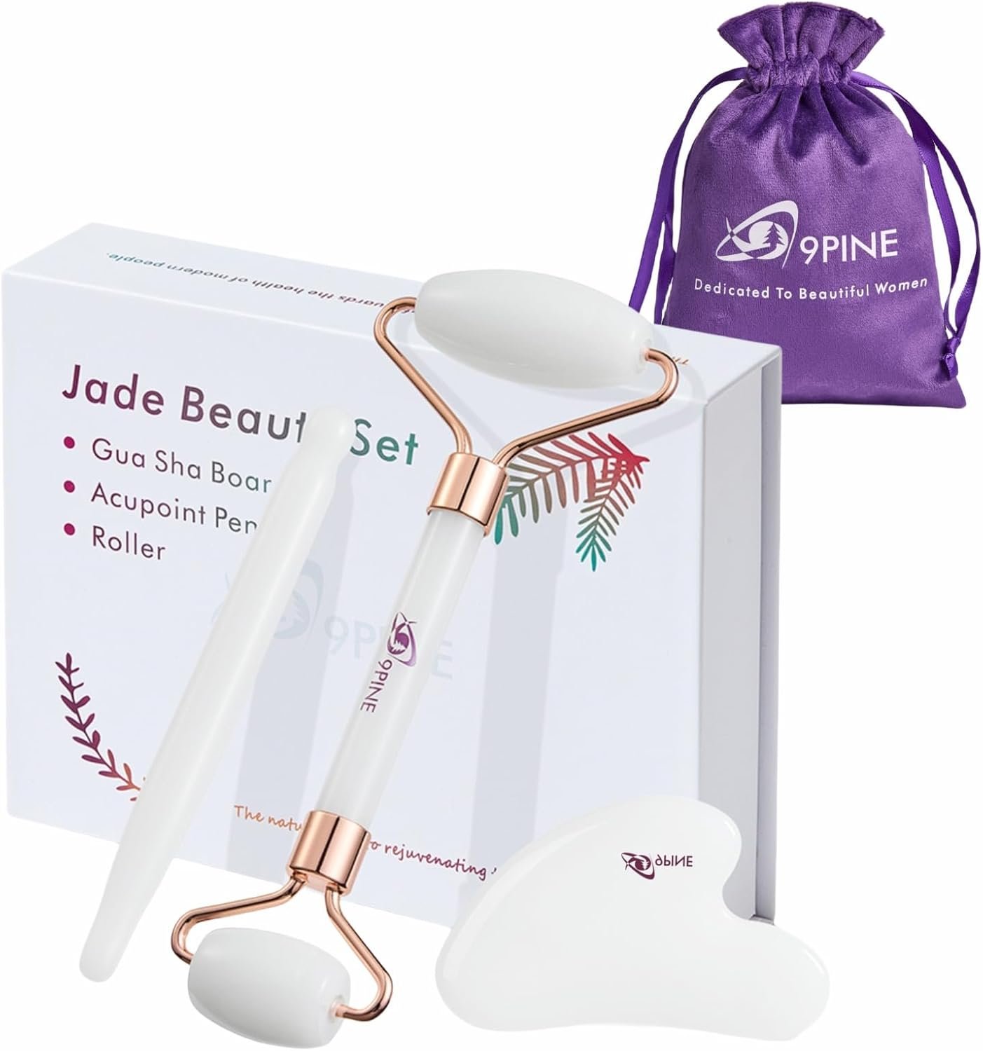Set de Rodillo de Jade y Gua Sha
